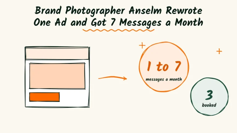 Brand Photographer Anselm Rewrote One Ad and Got 7 Messages a Month