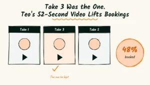 Take 3 Was the One. Headshot Photographer Teo’s 52-Second Video Lifts Bookings