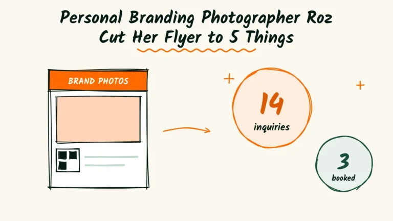 Personal Branding Photographer Roz Cut Her Flyer to 5 Things