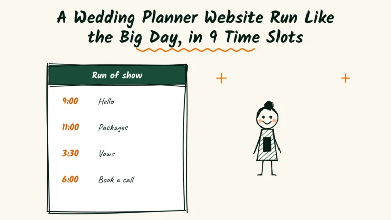 A Wedding Planner Website Run Like the Big Day, in 9 Time Slots